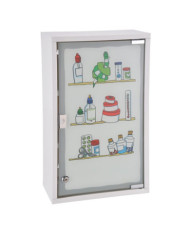 HI Armoire à pharmacie 30 x 15 x 50 cm Acier inoxydable | Mobilier & Déco