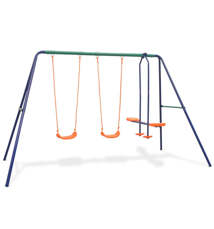 Ensemble de balançoires avec 4 sièges Orange | Mobilier & Déco
