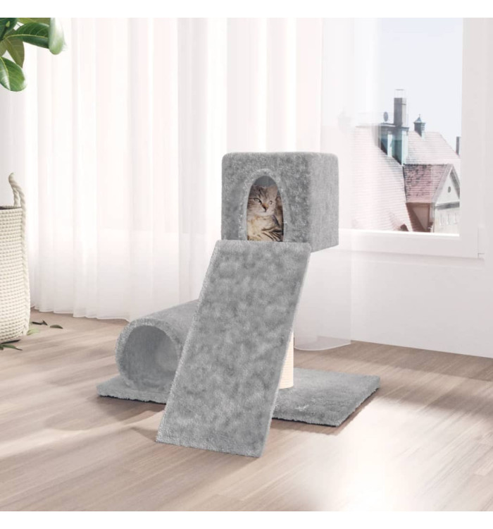 Arbre à chat avec griffoir en sisal Gris clair 59 cm | Mobilier & Déco