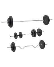 Ensemble d'haltères et de barres avec plaques 60 kg | Mobilier & Déco