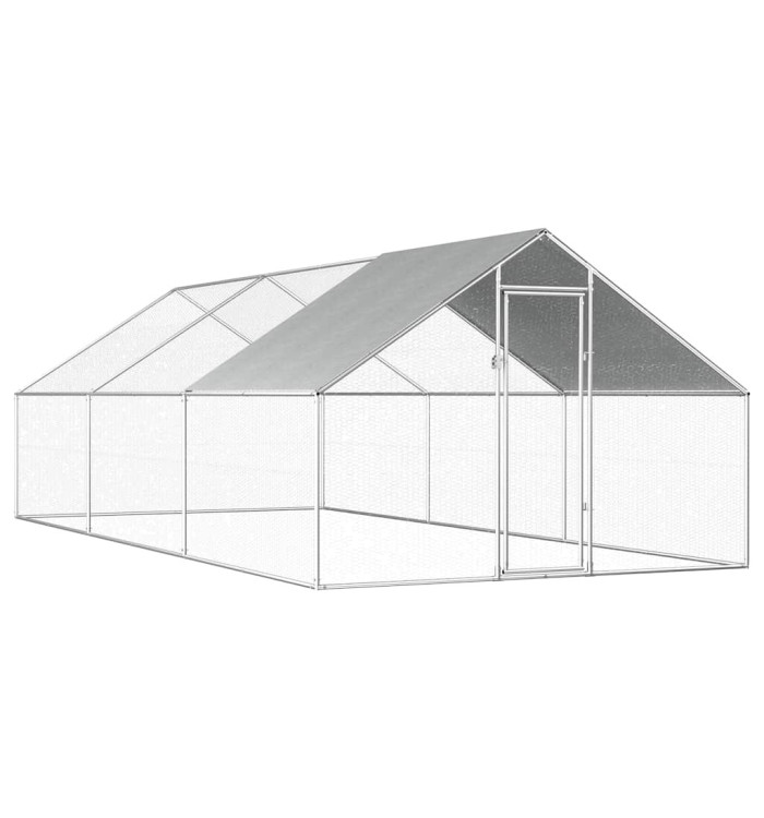 Poulailler d'extérieur 2,75 x 6 x 1,92 m Acier galvanisé | Mobilier & Déco