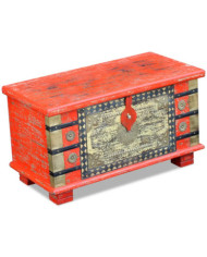 Coffre de rangement Bois de manguier rouge 80 x 40 x 45 cm | Mobilier & Déco
