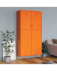 Garde-robe Orange 90x50x180 cm Acier | Mobilier & Déco