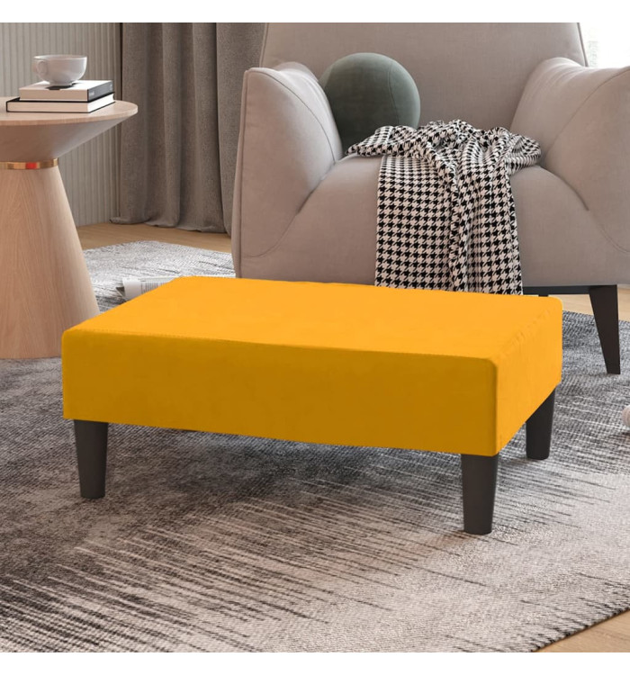 Repose-pied Jaune 78x56x32 cm Velours | Mobilier & Déco