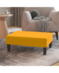 Repose-pied Jaune 78x56x32 cm Velours | Mobilier & Déco