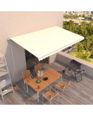Auvent rétractable automatique 500x300 cm Crème | Mobilier & Déco