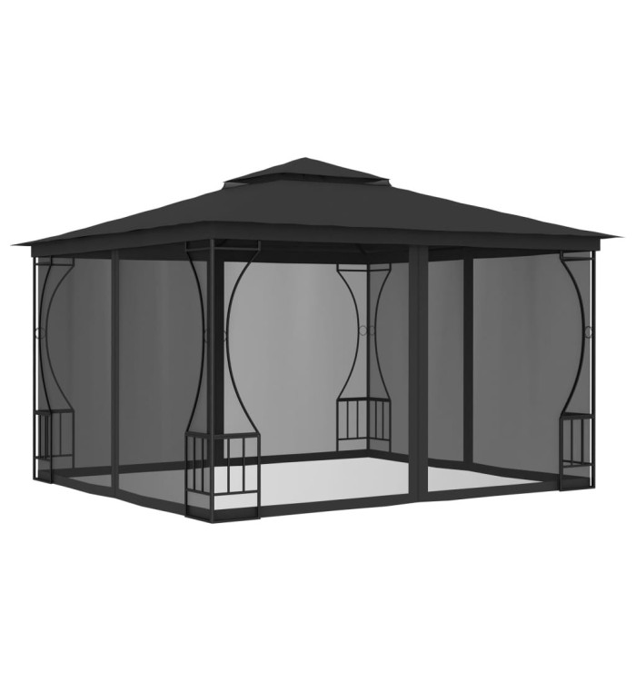 Tonnelle avec moustiquaire 300x300x265 cm Anthracite | Mobilier & Déco