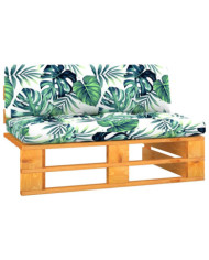 Canapé central palette de jardin marron miel bois pin imprégné | Mobilier & Déco