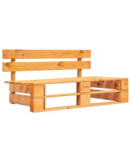 Banc palette de jardin bois marron miel | Mobilier & Déco