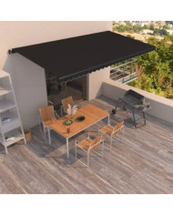 Auvent manuel rétractable 600x350 cm Anthracite | Mobilier & Déco