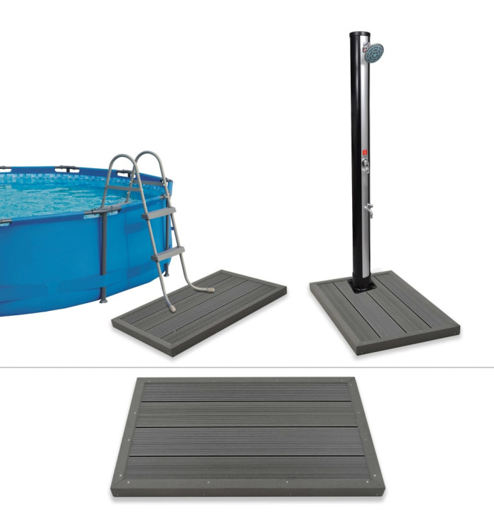 Élément de plancher pour douche solaire/échelle de piscine WPC | Mobilier & Déco