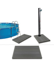 Élément de plancher pour douche solaire/échelle de piscine WPC | Mobilier & Déco