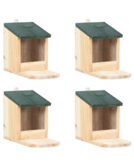 Maisons pour écureuils 4 pcs Bois de sapin | Mobilier & Déco