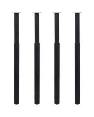 Pieds de table télescopiques 4 pcs Noir 710 mm - 1100 mm | Mobilier & Déco