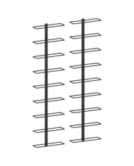 Casiers à bouteilles muraux pour 18 bouteilles 2 pcs Noir Fer | Mobilier & Déco