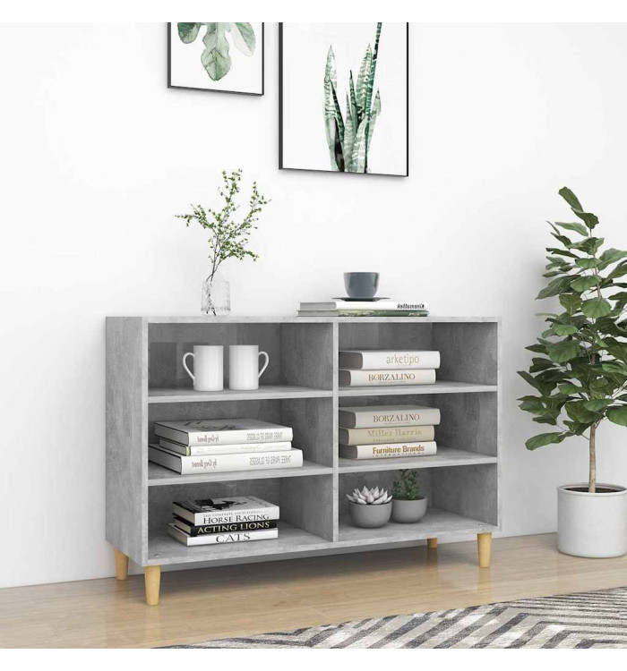 Buffet gris béton 103,5x35x70 cm bois d'ingénierie | Mobilier & Déco