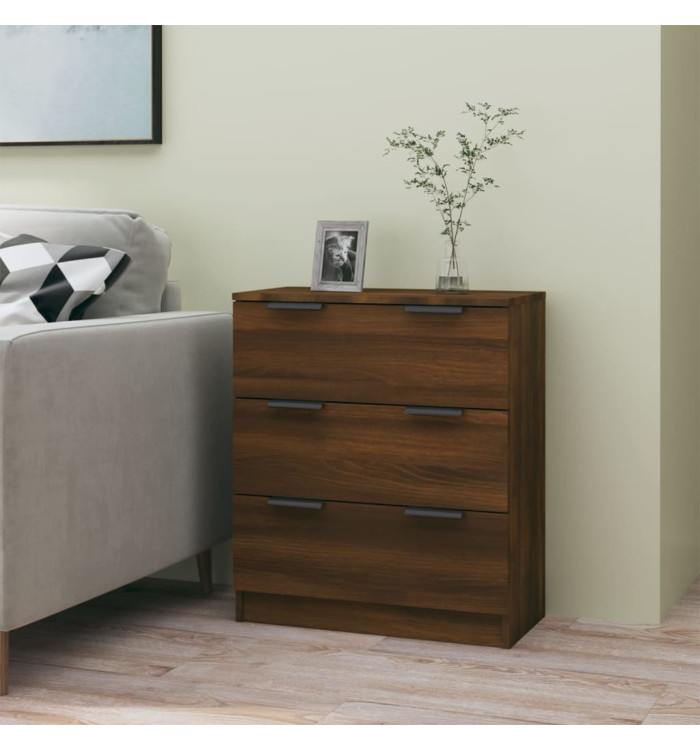 Buffet chêne marron 60x30x70 cm Bois d'ingénierie | Mobilier & Déco