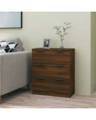Buffet chêne marron 60x30x70 cm Bois d'ingénierie | Mobilier & Déco