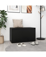 Banc d'entrée 80x40x45 cm Noir Bois d'ingénierie | Mobilier & Déco