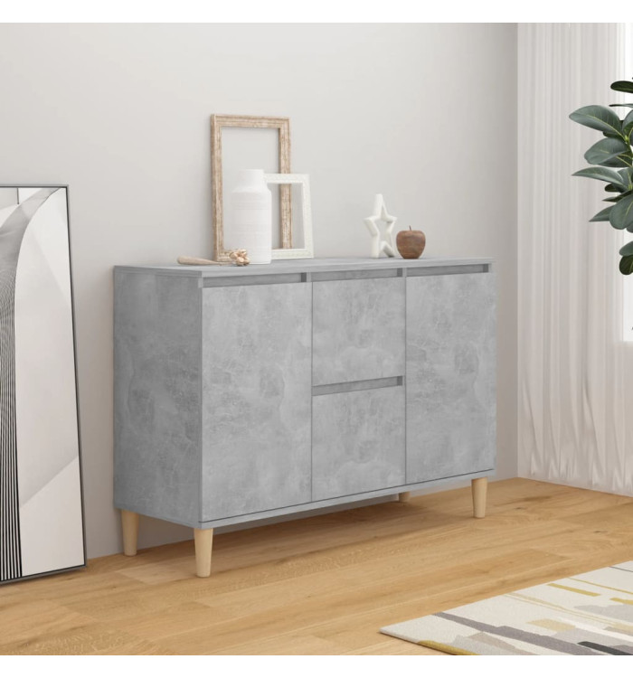 Buffet gris béton 101x35x70 cm bois d'ingénierie | Mobilier & Déco