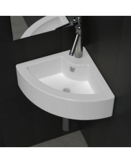 Lavabo avec trou de trop-plein 45x32x12,5 cm Blanc | Mobilier & Déco