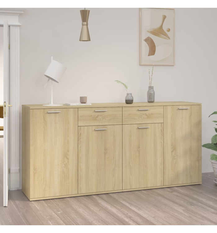 Buffet Chêne sonoma 160x36x75 cm Bois d'ingénierie | Mobilier & Déco