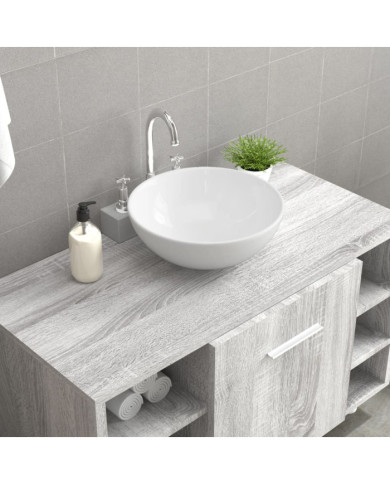 Lavabo blanc 28x28x10 cm céramique | Mobilier & Déco