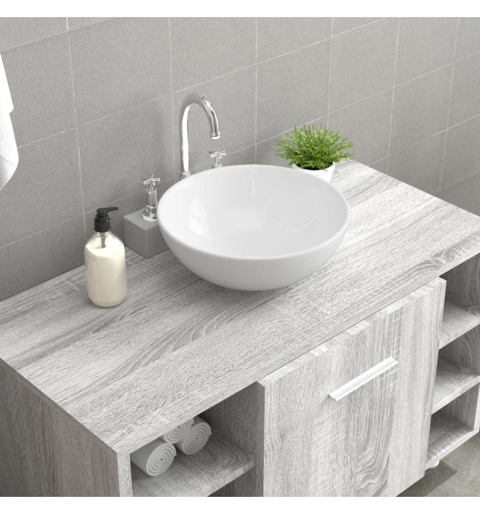 Lavabo blanc 28x28x10 cm céramique | Mobilier & Déco