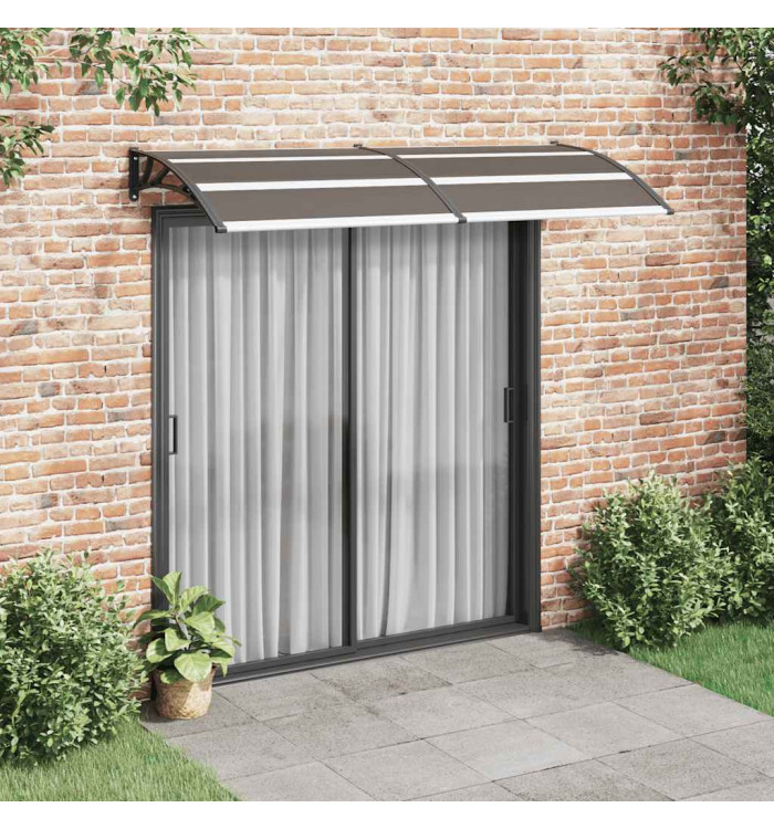 Auvent de porte Noir 240x100 cm PC | Mobilier & Déco