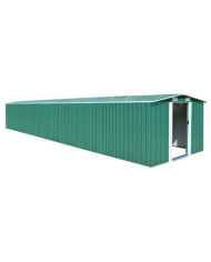 Abri de jardin Vert 257x779x181 cm Acier galvanisé | Mobilier & Déco