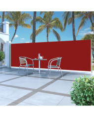 Auvent latéral rétractable de patio 160x500 cm Rouge | Mobilier & Déco