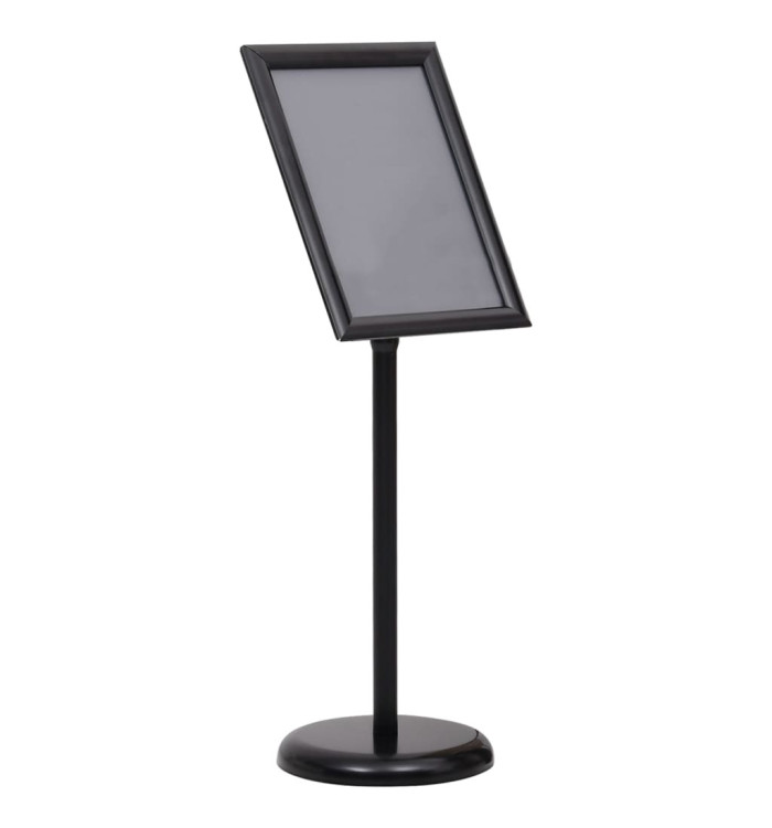 Support d'affiche A3 sur pied Noir Alliage d'aluminium | Mobilier & Déco