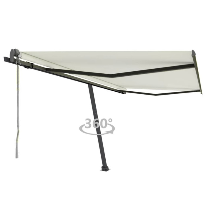 Auvent automatique sur pied 400x350 cm Crème | Mobilier & Déco