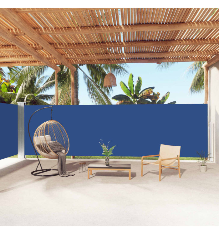 Auvent latéral rétractable Bleu 180x1000 cm | Mobilier & Déco