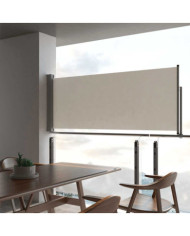 Auvent latéral rétractable de patio 100 x 300 cm Blanc cassé | Mobilier & Déco