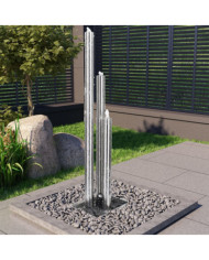 Fontaine de jardin Argenté 48x34x153 cm Acier inoxydable | Mobilier & Déco