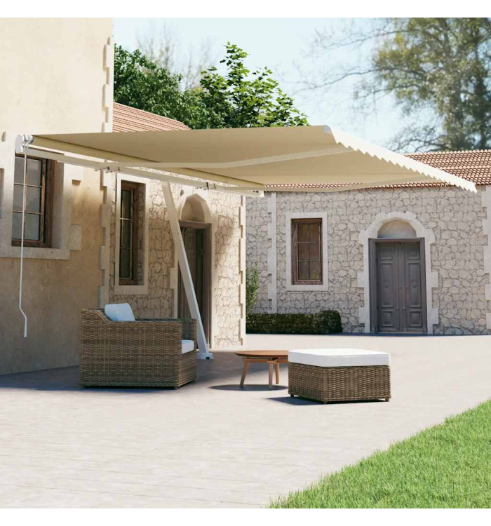 Auvent automatique sur pied 600x300 cm Crème | Mobilier & Déco