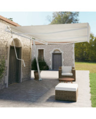 Jeu de poteaux d'auvent blanc 600x245 cm fer | Mobilier & Déco