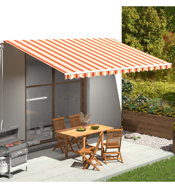 Tissu de remplacement pour auvent Jaune et orange 5x3 m | Mobilier & Déco