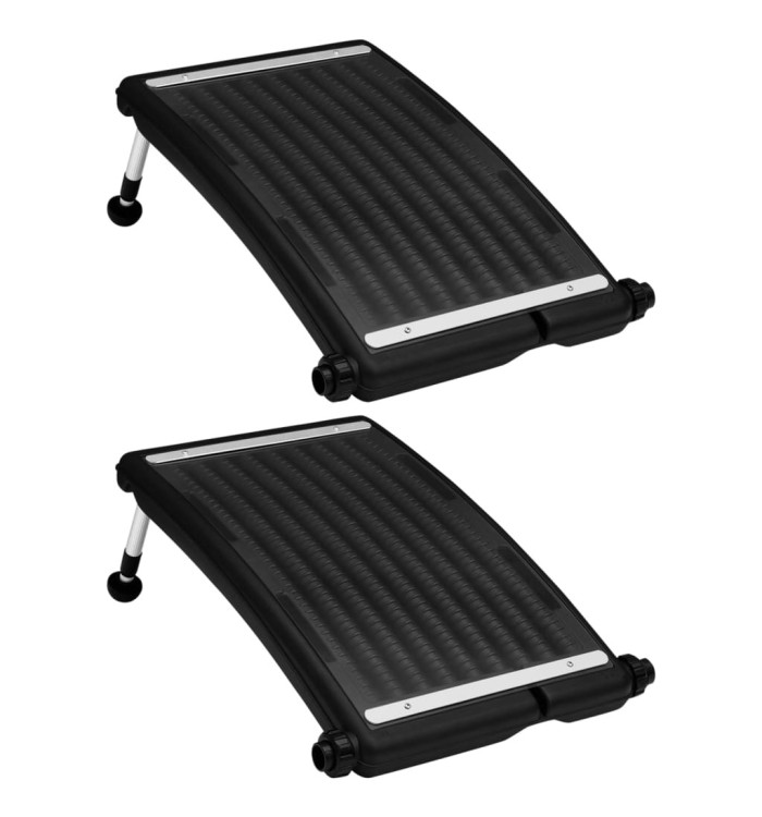 Panneaux de chauffage solaire de piscine courbés 2pcs 72,5x46cm | Mobilier & Déco