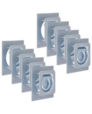 Anneau d'arrimage pour remorque 8 pcs Acier galvanisé 2000 kg | Mobilier & Déco