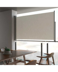 Auvent latéral rétractable de patio 140 x 300 cm Blanc cassé | Mobilier & Déco