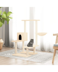 Arbre à chat avec griffoirs en sisal Crème 94,5 cm | Mobilier & Déco