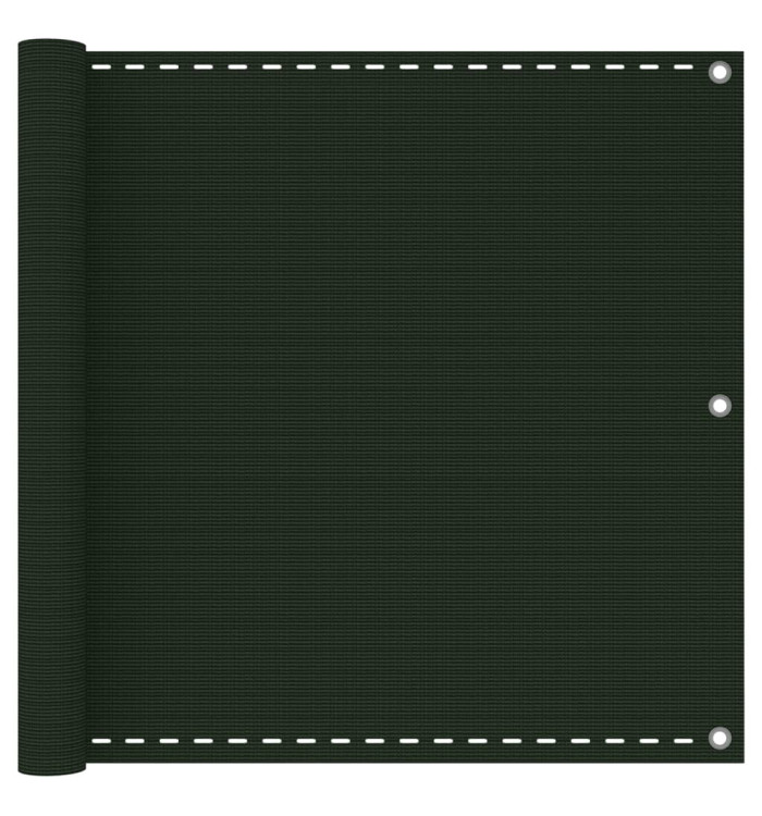 Écran de balcon Vert foncé 90x600 cm PEHD | Mobilier & Déco