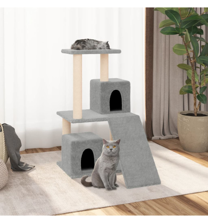 Arbre à chat avec griffoirs en sisal Gris clair 82 cm | Mobilier & Déco