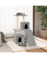 Arbre à chat avec griffoirs en sisal Gris clair 82 cm | Mobilier & Déco