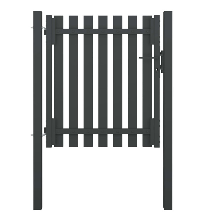 Portail de clôture de jardin Acier 1x1,25 m Anthracite | Mobilier & Déco