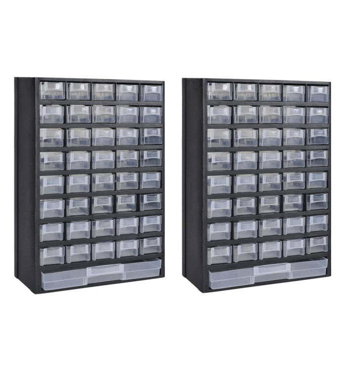 Boîte à outils de rangement avec 41 tiroirs 2 pcs Plastique | Mobilier & Déco