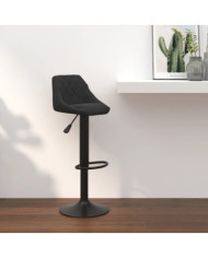 Tabouret de bar Noir Velours | Mobilier & Déco
