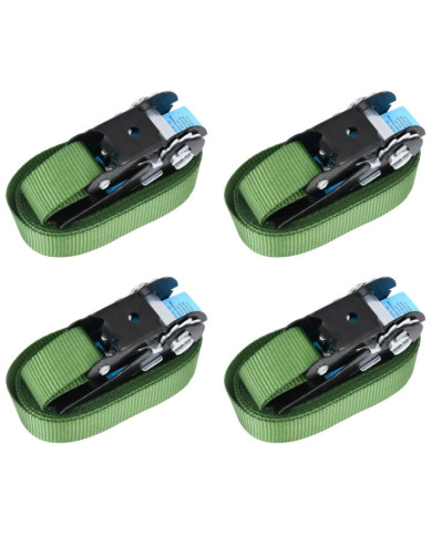 Sangles d’arrimage à cliquet 4 pcs 800 daN 6 m Vert | Mobilier & Déco